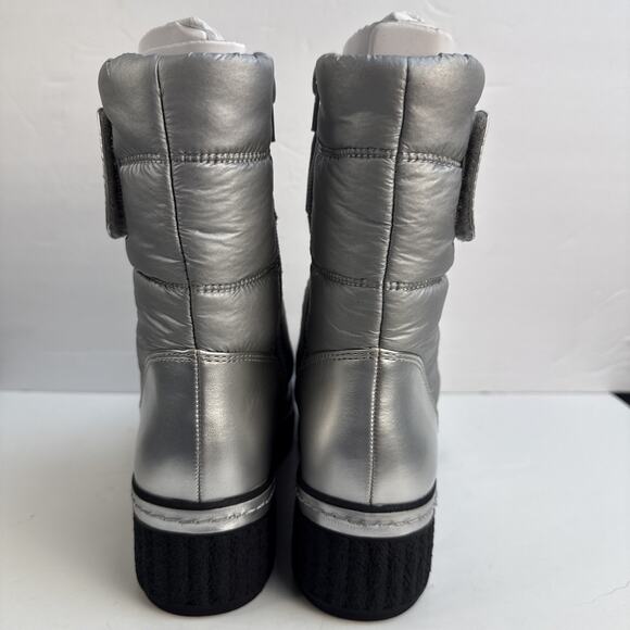Calvin Klein Leonie Silver Winter Boots Women's Size 6 M Ankle NIB - Picture 6 of 10